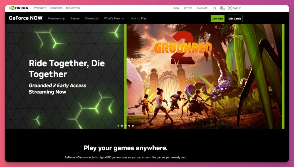Ge Force NOW is one of the game streaming platforms worth trying in 2025