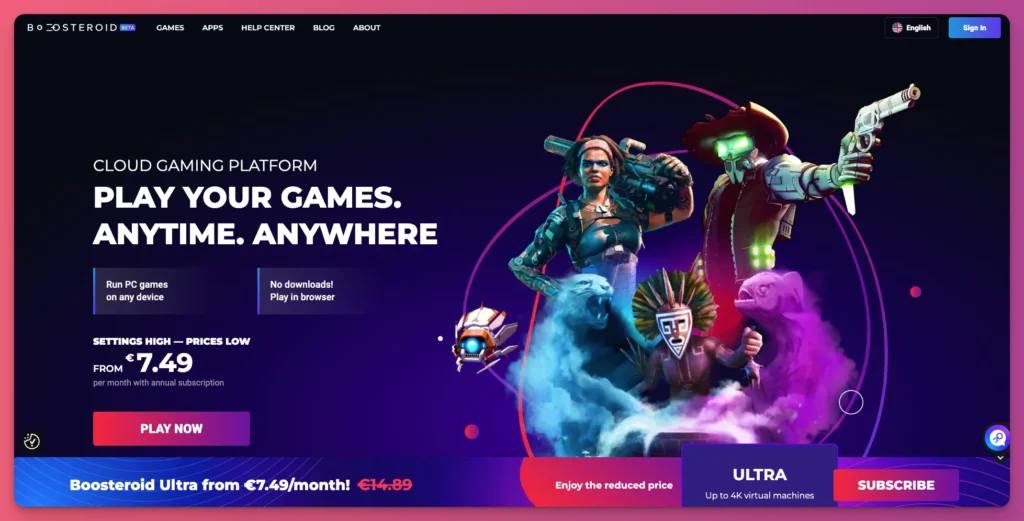 One of recommended gaming streaming platforms is Boosteroid