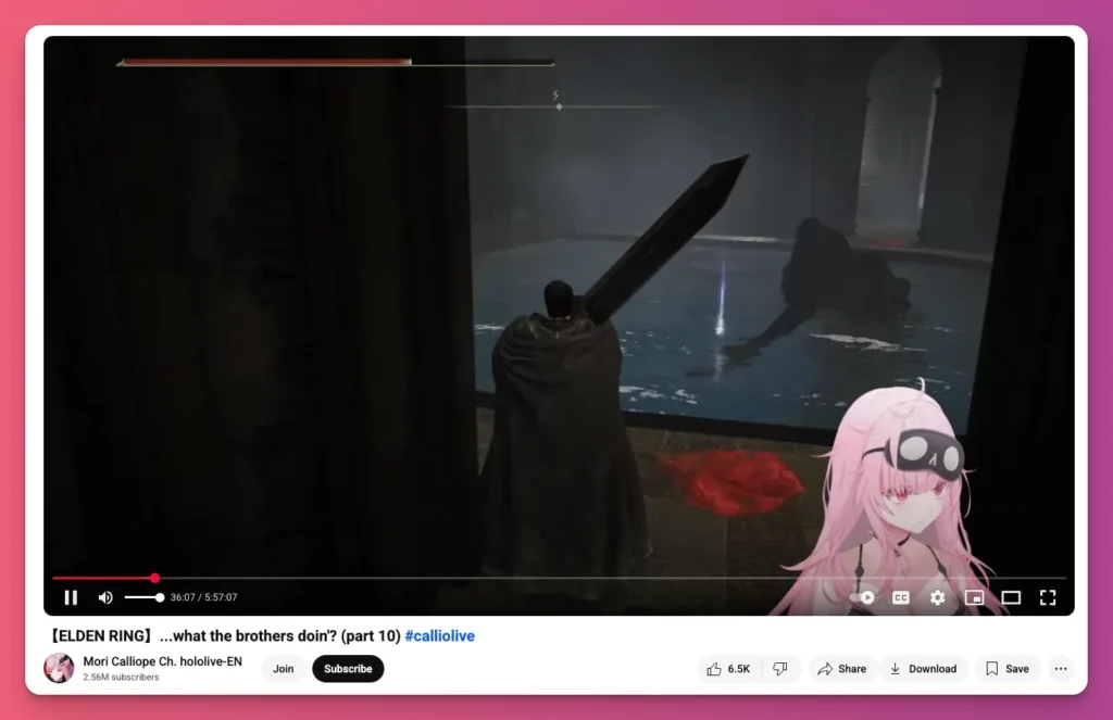 Contoh vtuber dengan karakter misterius