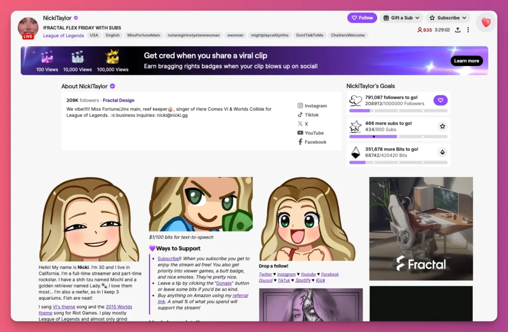 How to get viewers on Twitch? You need to create a compelling bio and panels