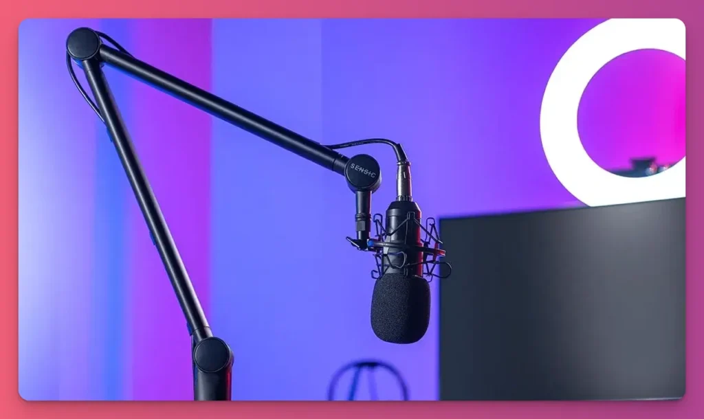 Make sure to position your mic right at your podcast recording studio