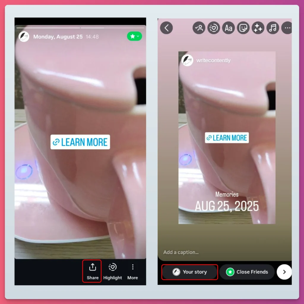 You can repost your old story on Instagram