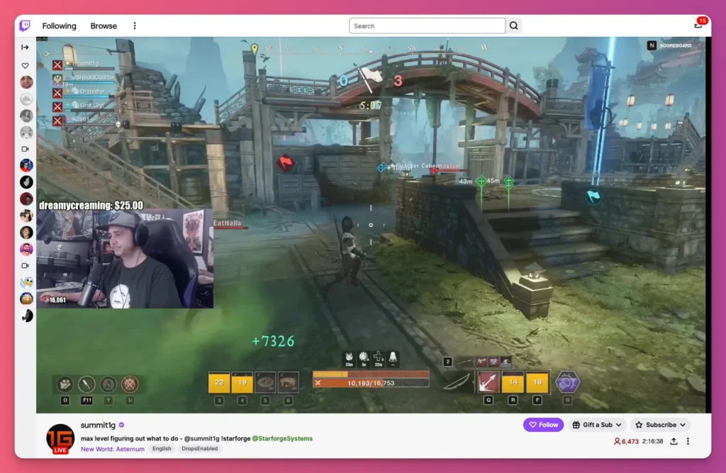 who has the most Twitch subs? Summit1G is among the earliest top streamers out there