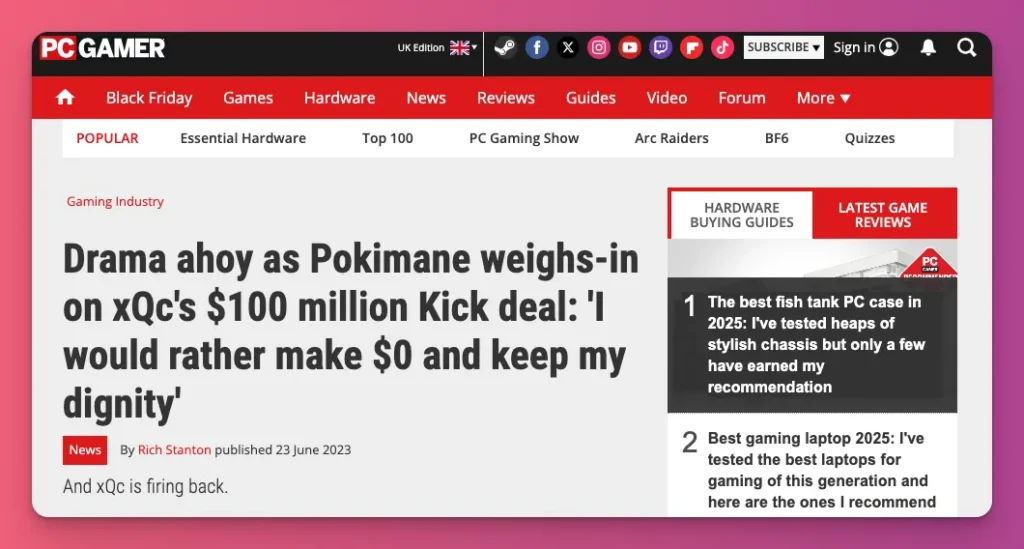 If you want to define what you stand for, clip farming can be one of the strategies