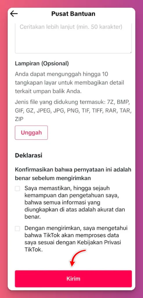 Kirim laporan untuk bisa memulihkan akun TikTok lagi