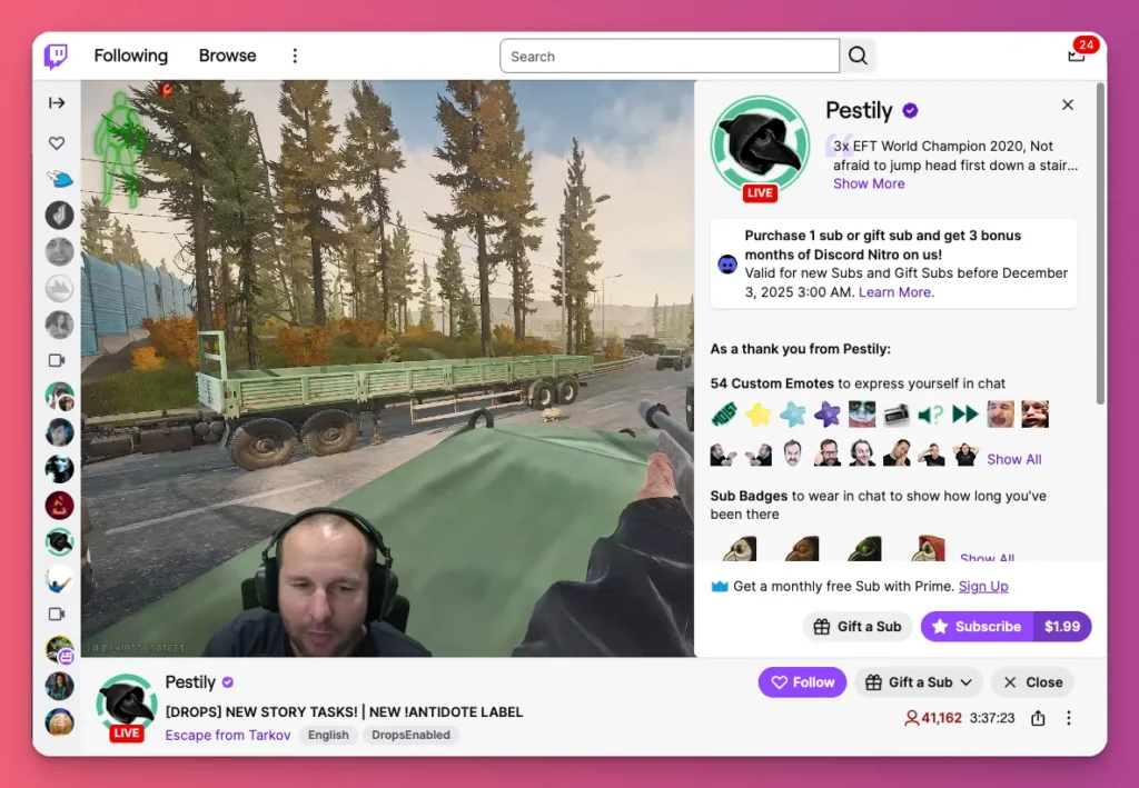 Twitch Subs is a more steady income source for Twitch streamers