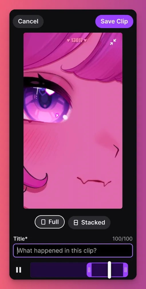 You can also customize your clip before sharing