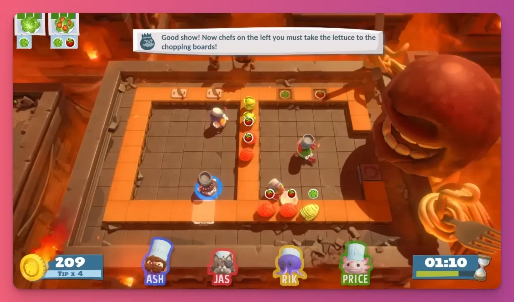 Overcooked! All You Can Eat is one of the PS5 2 player split-screen games