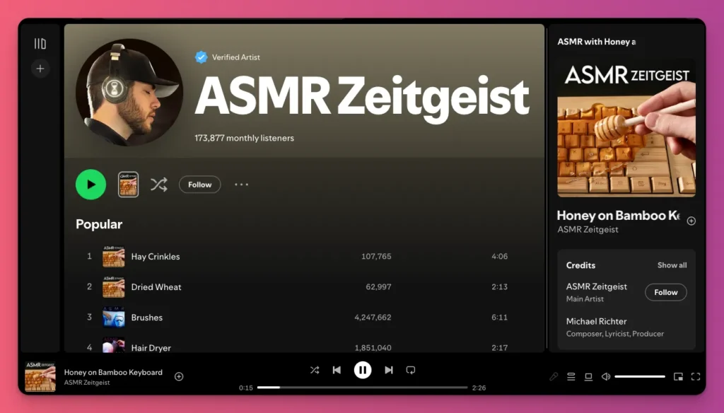 Sound quality is what differ lossy and lossless audio which is important in content like ASMR