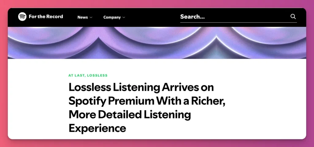 What is lossless audio that many platforms like Spotify offer? It's the digital format with the original sound data in place