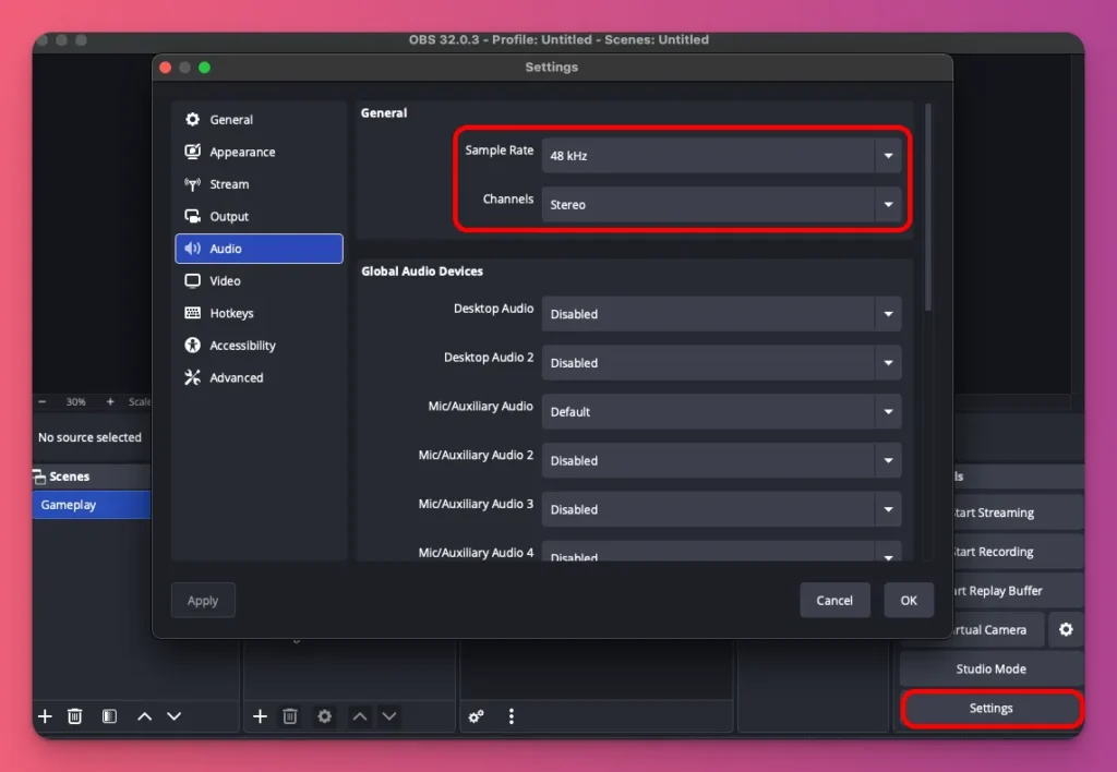 You can record or set your audio quality on OBS in lossless audio