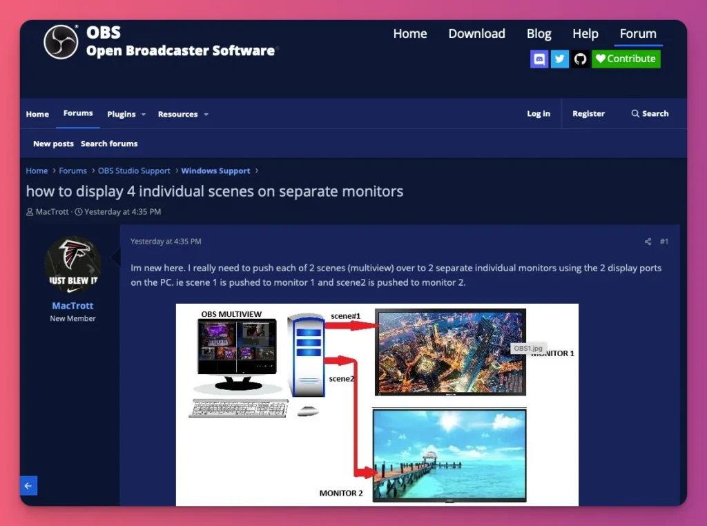 Komunitas yang besar dan kuat juga jadi keuntungan pakai aplikasi OBS