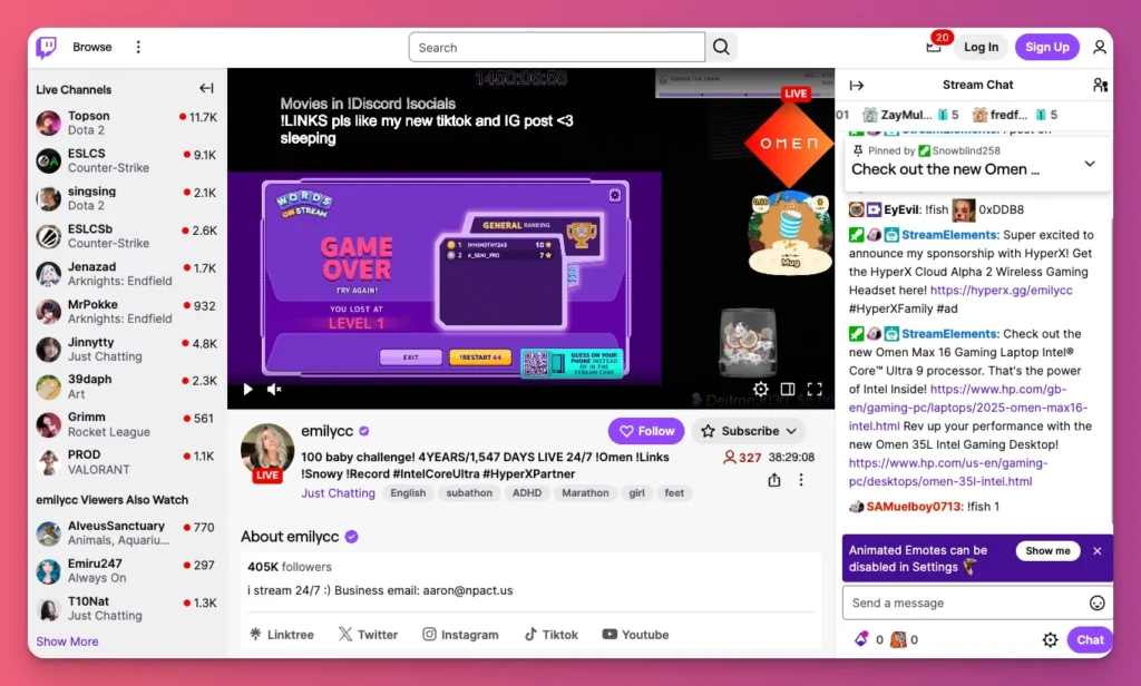 Kecuali kamu menjalankan uncapped subathon, maka tentukan akhir dari live streaming yang kamu lakukan