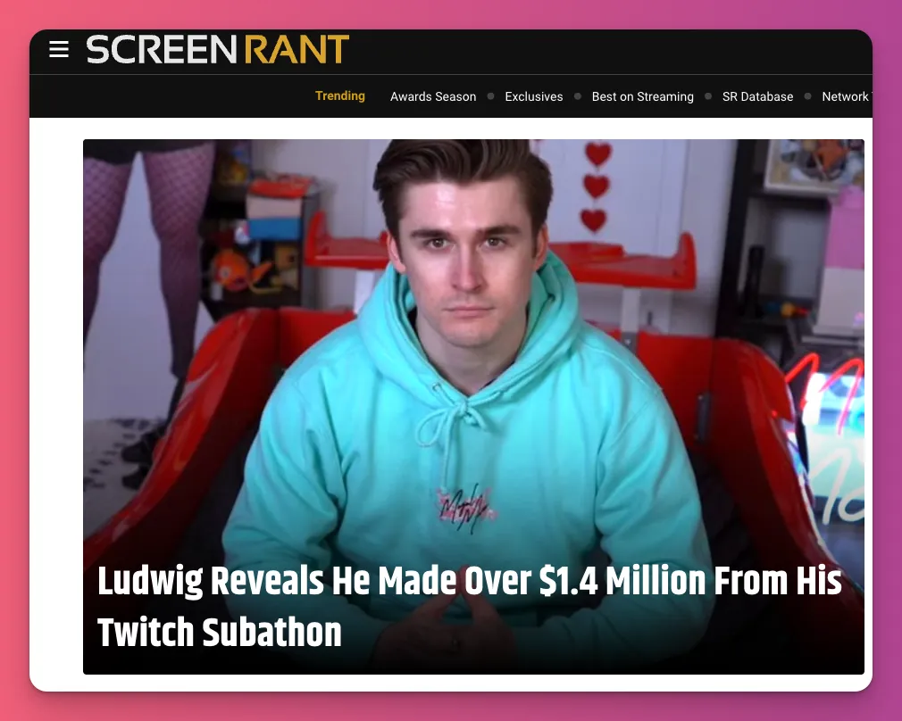 Tujuan utama subathon adalah mendapatkan uang dari jumlah subscriber yang diperoleh selama sesi nonstop